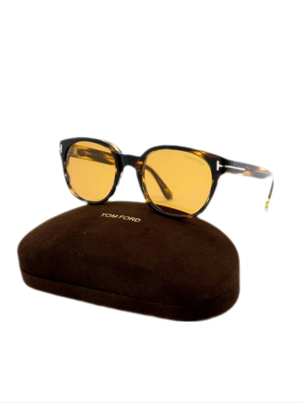 Tom Ford Tortoiseshell Amber Lenses Frame Womens Sunglasses Eyewear